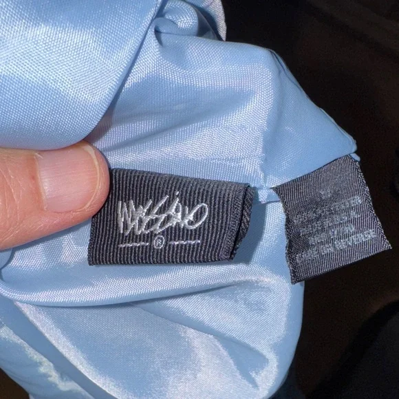 Elegant Light Blue Polka Dot A-Line Skirt - Picture 2 of 2